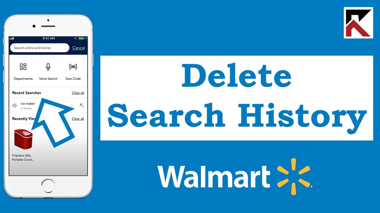 How to delete search history on Walmart app?